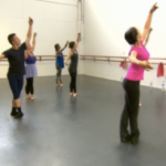 Jane Casson teaching an adult ballet classs