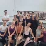 Adult Ballet Dancers after their class smiling and happy