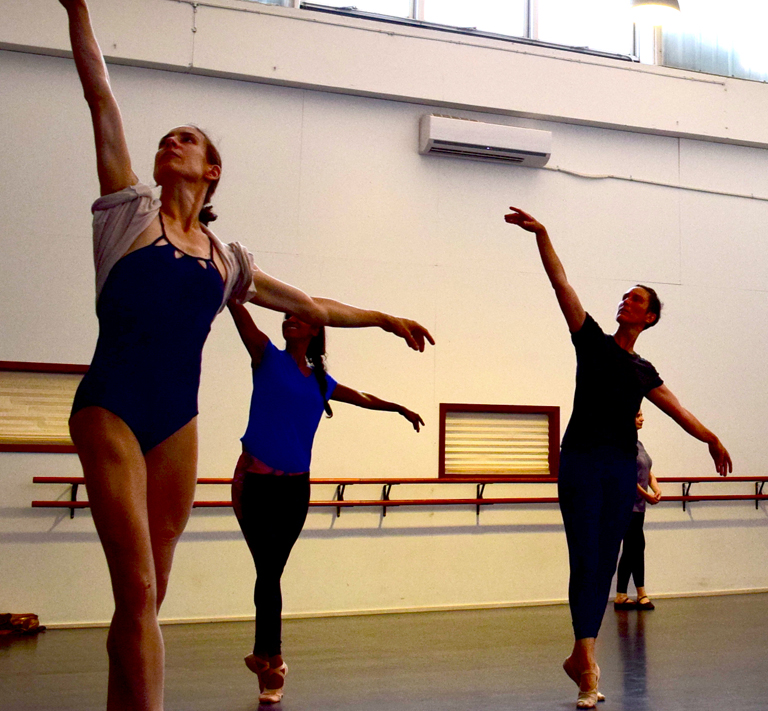 City Adult Ballet Dancers in Centre Practice