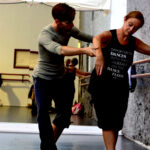 Guest teacher Kyle Davey with City Adult Ballet dancer